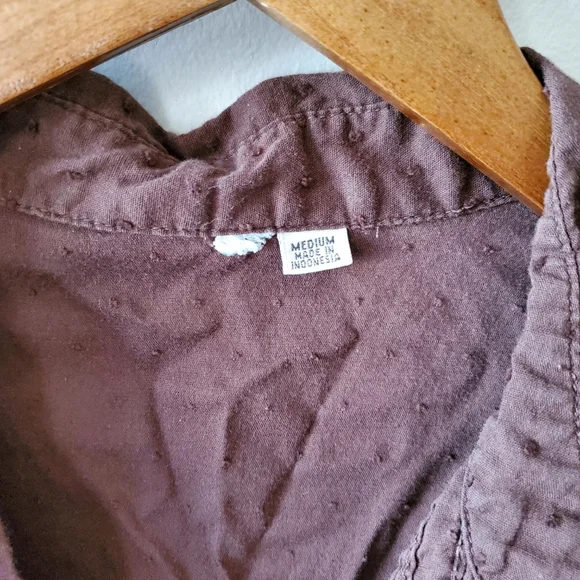 Vintage 90's Style Chocolate Brown Top - Picture 3 of 5